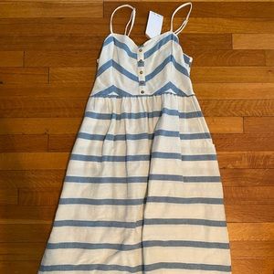 Lady Bye Blue Striped Midi Dress